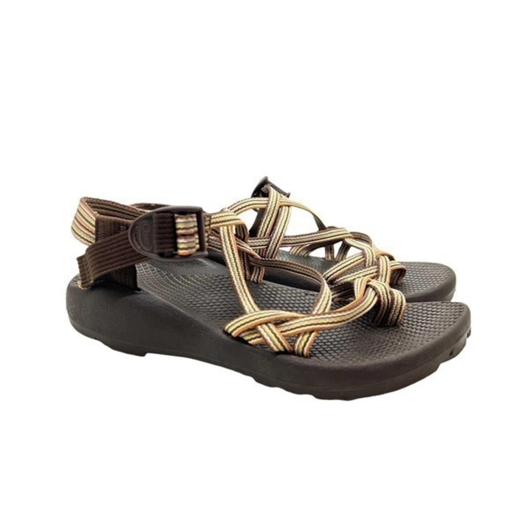 Chaco Brown Multi-Striped Sport Sandals